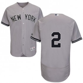 Male New York Yankees Derek Jeter #2 Gray Collection Flexbase Player Jersey