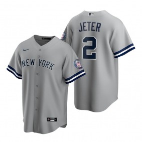 New York Yankees Derek Jeter Nike Gray 2020 Hall of Fame Induction Replica Jersey