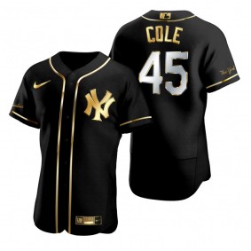 New York Yankees Gerrit Cole Nike Black Golden Edition Authentic Jersey