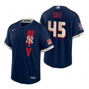 New York Yankees Gerrit Cole Navy 2021 MLB All-Star Game Replica Jersey