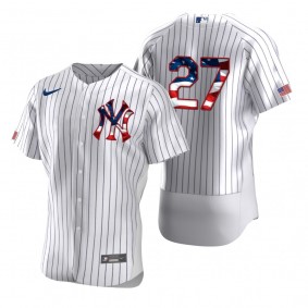 Giancarlo Stanton New York Yankees White 2020 Stars & Stripes 4th of July Jersey
