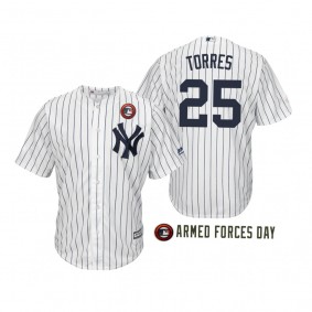 2019 Armed Forces Day Gleyber Torres New York Yankees White Jersey