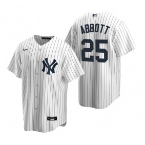New York Yankees Jim Abbott Nike White Retired Player Replica Jersey