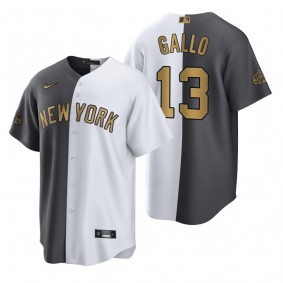 New York Yankees Joey Gallo Split White Charcoal 2022 MLB All-Star Game Jersey
