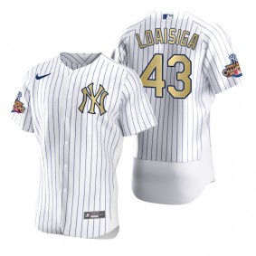 Men's New York Yankees Jonathan Loaisiga Nike White Gold 2009 World Series Champions Jersey