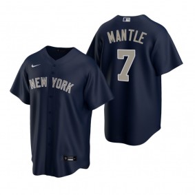Men's New York Yankees Mickey Mantle Nike Navy Replica Alternate Jersey