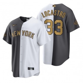 New York Yankees Tim Locastro Split White Charcoal 2022 MLB All-Star Game Jersey