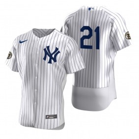 New York Yankees White Roberto Clemente Day Authentic Jersey