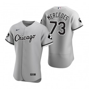 Men's Chicago White Sox Yermin Mercedes Nike Gray MR Patch Authentic Jersey