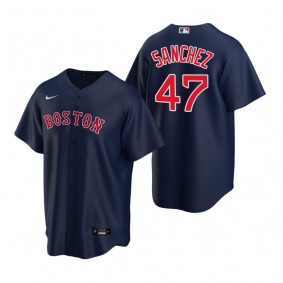 Boston Red Sox Yolmer Sanchez Nike Navy Replica Alternate Jersey