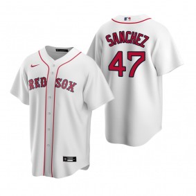 Boston Red Sox Yolmer Sanchez Nike White Replica Home Jersey