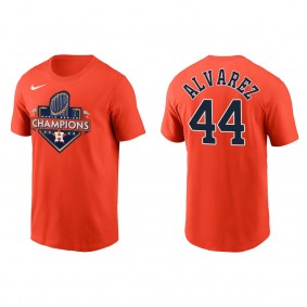 Yordan Alvarez Houston Astros Orange 2022 World Series Champions T-Shirt