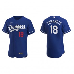 Men's Los Angeles Dodgers Yoshinobu Yamamoto Royal Alternate Authentic Jersey