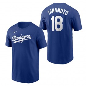 Men's Los Angeles Dodgers Yoshinobu Yamamoto Royal Fuse Name & Number T-Shirt