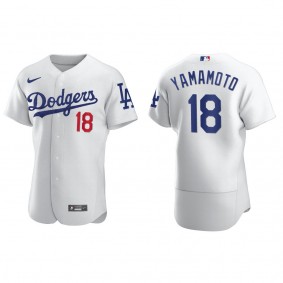 Men's Los Angeles Dodgers Yoshinobu Yamamoto White Home Authentic Jersey