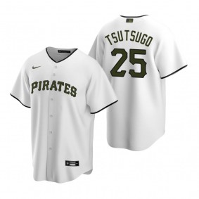 Men's Pittsburgh Pirates Yoshitomo Tsutsugo Nike White Replica Alternate Jersey
