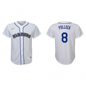 Youth AJ Pollock Seattle Mariners White Cooperstown Collection Jersey