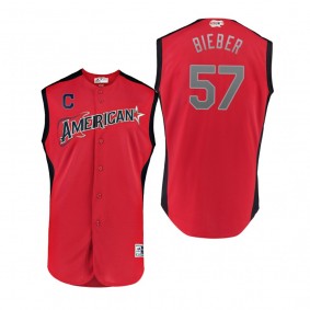 Youth American League Indians Shane Bieber Red 2019 MLB All-Star Game Jersey