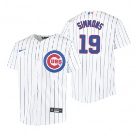 Youth Chicago Cubs Andrelton Simmons Nike White Replica Home Jersey