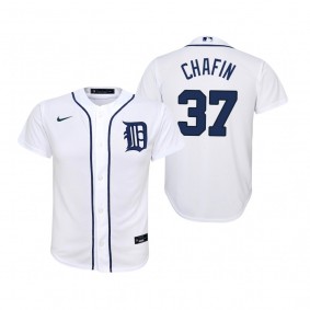 Youth Detroit Tigers Andrew Chafin Nike White Replica Home Jersey