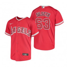 Youth Los Angeles Angels Chase Silseth Red Replica Jersey