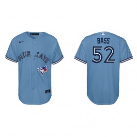 Youth Blue Jays Anthony Bass White Replica Jersey