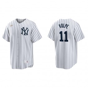 Youth Anthony Volpe New York Yankees White Cooperstown Collection Jersey