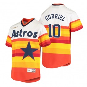 Youth Houston Astros Yuli Gurriel Nike White Orange Cooperstown Collection Home Jersey