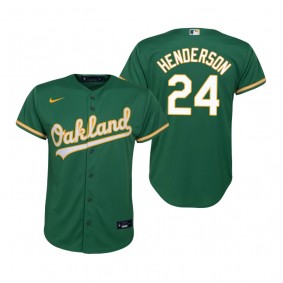 Youth Oakland Athletics Rickey Henderson Nike Kelly Green Replica Alternate Jersey