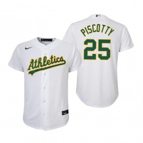 Youth Oakland Athletics Stephen Piscotty Nike White 2020 Replica Home Jersey