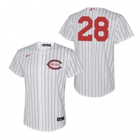 Youth Reds Austin Romine White 2022 Field of Dreams Replica Jersey