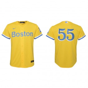 Youth Chris Martin Boston Red Sox Gold Light Blue City Connect Replica Jersey