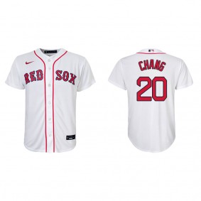 Youth Boston Red Sox Yu Chang White Replica Home Jersey