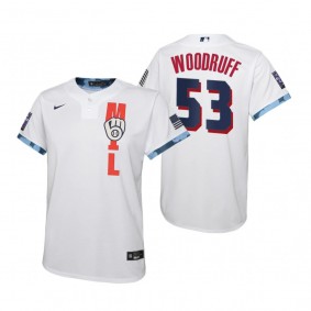 Youth Milwaukee Brewers Brandon Woodruff Nike White 2021 MLB All-Star Game Jersey