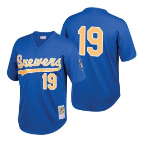 Youth Robin Yount Milwaukee Brewers Royal Cooperstown Collection Mesh Batting Practice Jersey