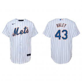 Youth New York Mets Brooks Raley White Replica Home Jersey