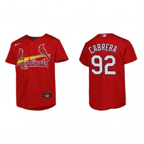 Youth Genesis Cabrera St. Louis Cardinals Red Replica Jersey