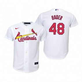 Youth St. Louis Cardinals Harrison Bader Nike White Replica Home Jersey