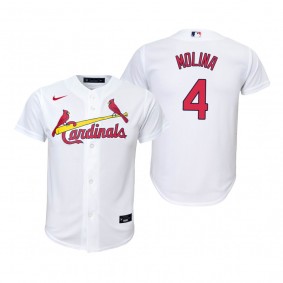 Youth St. Louis Cardinals Yadier Molina Nike White Replica Home Jersey