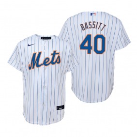 Youth New York Mets Chris Bassitt Nike White Replica Home Jersey