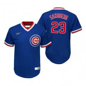 Youth Chicago Cubs Ryne Sandberg Nike Royal Cooperstown Collection Road Jersey
