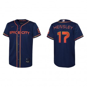 Youth David Hensley Houston Astros Navy City Connect Replica Jersey