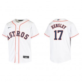 Youth David Hensley Houston Astros White Replica Home Jersey