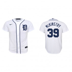 Youth Zach McKinstry Detroit Tigers White Replica Home Jersey
