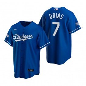 Youth Los Angeles Dodgers Julio Urias Royal 2020 World Series Champions Replica Jersey