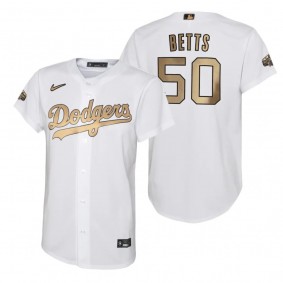 Youth Los Angeles Dodgers Mookie Betts White Replica Jersey 2022 MLB All-Star Game