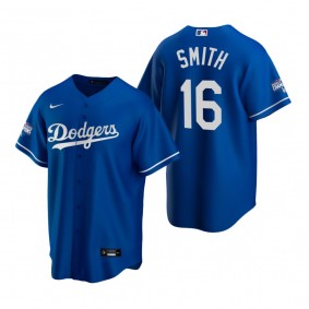 Youth Los Angeles Dodgers Will Smith Royal 2020 World Series Champions Replica Jersey