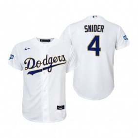 Youth Dodgers Duke Snider White Gold 2021 Gold Program Replica Jersey