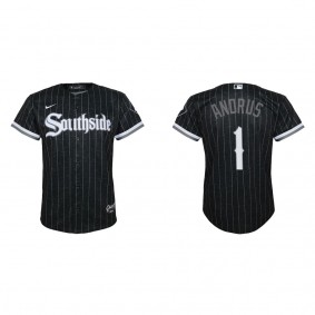 Youth Elvis Andrus Chicago White Sox Black City Connect Replica Jersey