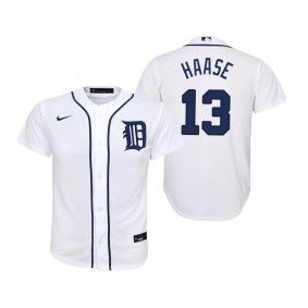 Youth Detroit Tigers Eric Haase Nike White Replica Home Jersey